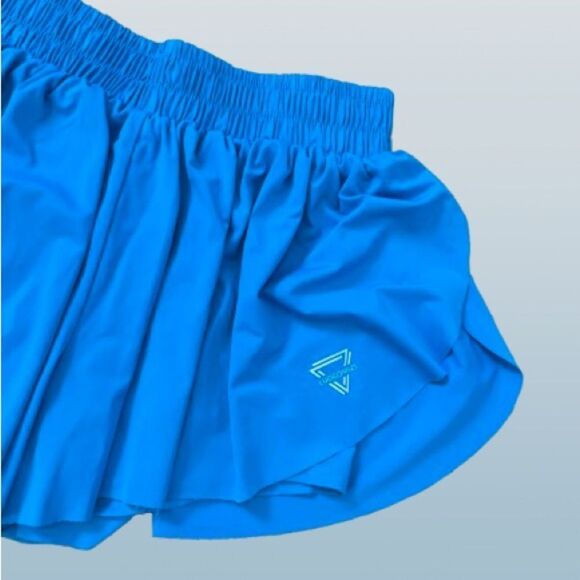 Vibrant Blue Skorts with Elastic Waistband - Picture 1 of 2